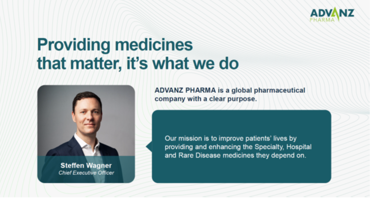 Smiling portrait of ADVANZ PHARMA's CEO Steffen Wagner